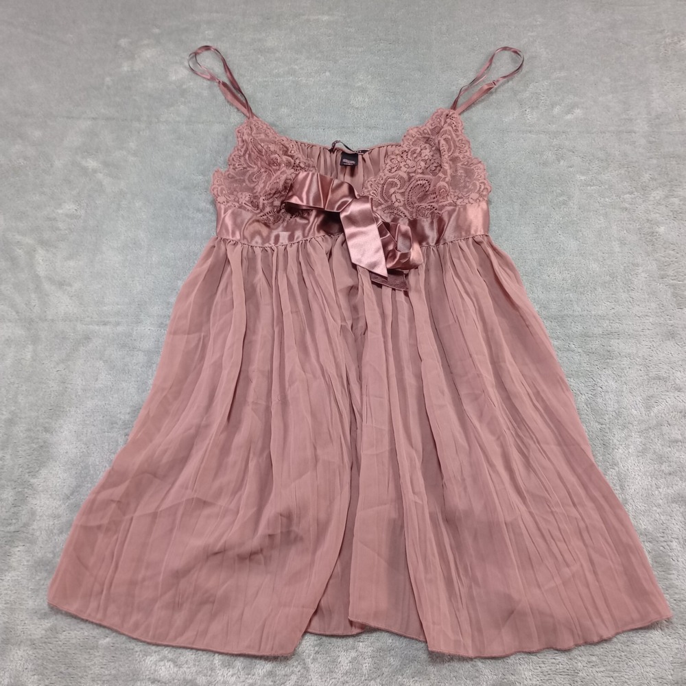 Victoria's Secret Bling Strap Pleated Baby Doll Cami Lingerie Top Size‎ Large